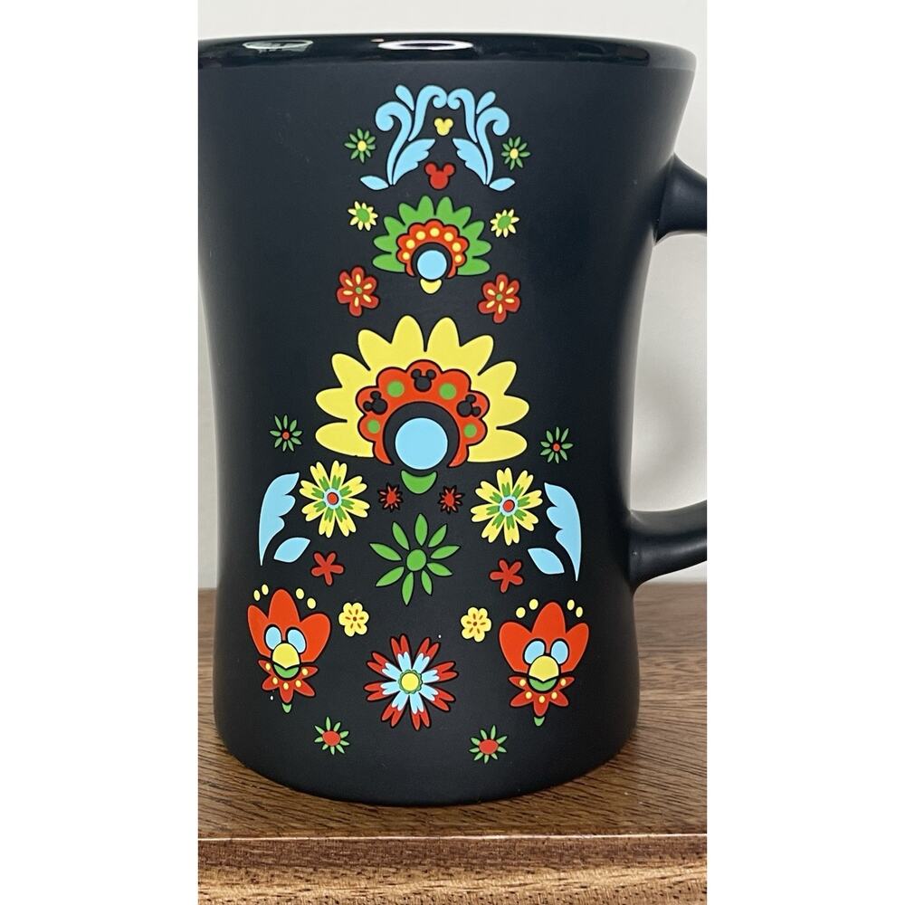 Disney Epcot Mexico World Showcase Hidden Mickey Floral DOD Coffee Mug Cup - Picture 5 of 7